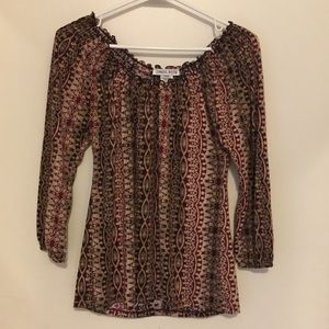 Geometric Flower Blouse